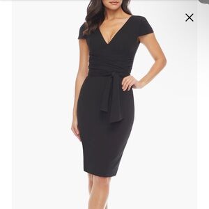 Dress The Population Dana Wrap Waist Cocktail Dress XS